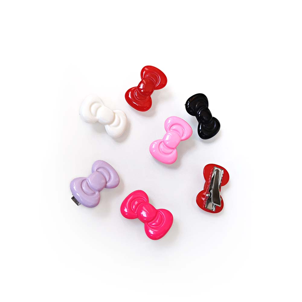 Spinka kokardka Hello Kitty 27mm, hand made, produkt polski, spinka dla psa, dziecka, czarny, czerwony, różowy, fuksja, ecru, wrzosowy