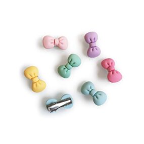 Spinka matowa kokardka 28mm, spineczka w pastelowych kolorach, spinka dla psa, różowa, fioletowa, pudrowy róż, miętowa, żółta, jasnoniebieska