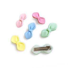 Spinka pastelowa kokardka 44 mm, matowa, spinka do włosów, spineczka dla psa, jasnoróżowa, różowa, miętowa, jasnoniebieska, żółta