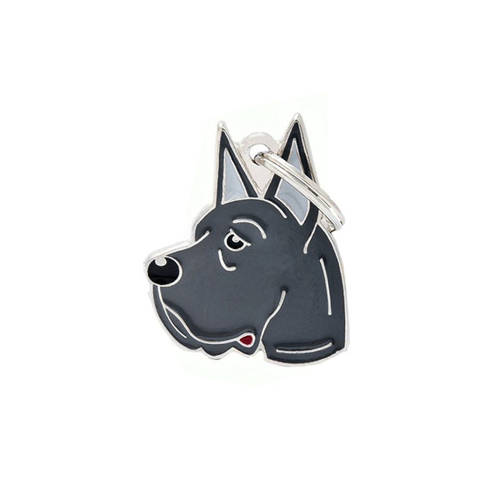 Zawieszka Dog Niemiecki błękitny 2,5cm, Great Dane, charm, śliczna zawieszka dla właściciela Doga Niemieckiego, błękitny Dog Niemiecki, metalowa, emaliowana przywieszka