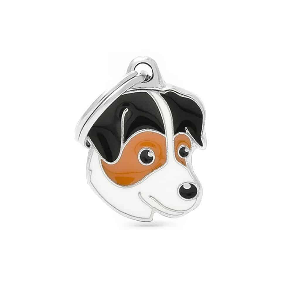 Zawieszka Jack Russell Terrier 2,9cm, charm, śliczna zawieszka dla właściciela Russella, metalowa, emaliowana przywieszka