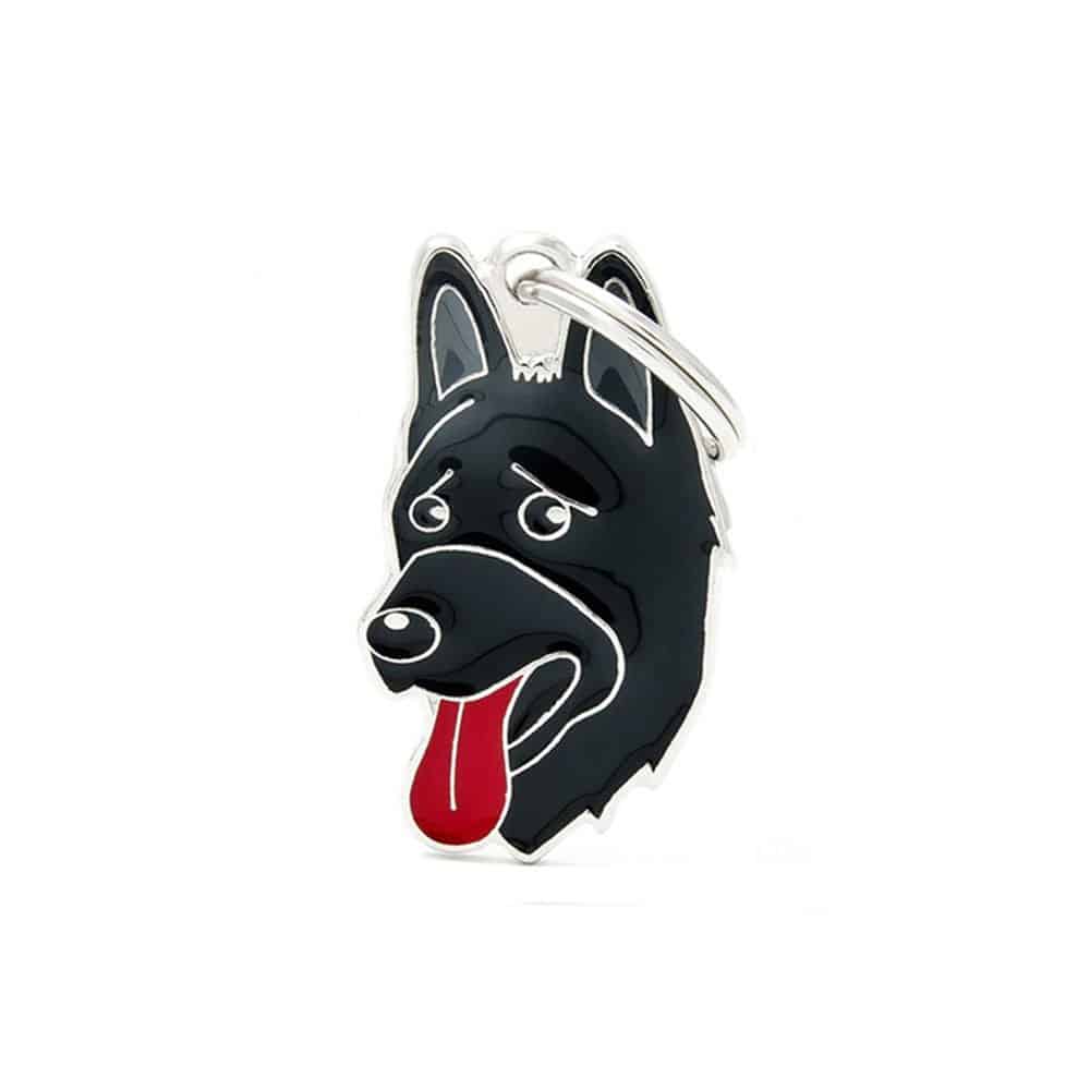 Zawieszka Owczarek niemiecki 2,5cm, przywieszka, charm, German shepherd Dog, śliczna zawieszka dla właściciela owczarka niemieckiego, miłośnika rasy, metalowa, emaliowana