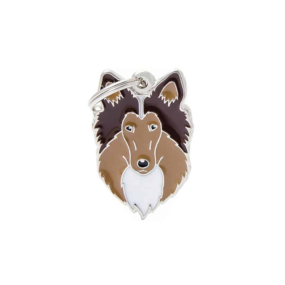 Zawieszka Owczarek szetlandzki 2,5cm, charms, charm, Shetland Sheepdog, przywieszka Shetland Collie, śliczna zawieszka dla właściciela owczarka szetlandzkiego, metalowa, emaliowana