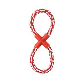 Ósemka do przeciągania dla psa 25cm, zabawka z liny, zabawka dla psa, zabawka sznur ósemka, do przeciągania, zabawa w aport, aportowanie