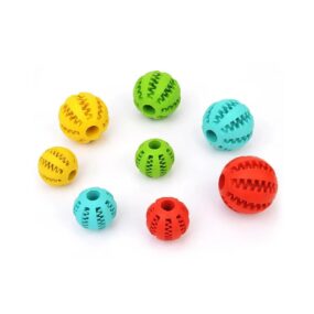 Piłka gryzak dla psa z otworami na przysmaki, piłka z wypustkami, karmiąca piłka, zabawka logiczna