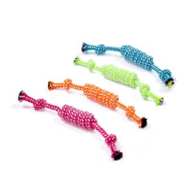 Pleciony szarpak ze sznurka, kolorowe zabawki dla psów, naturalny gryzak dla psa