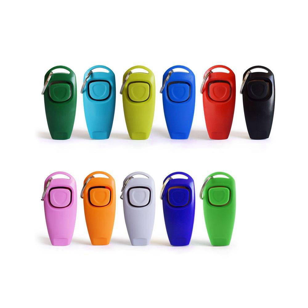 2w1 Kliker treningowy z gwizdkiem, cklicker szkoleniowy, tresura psa, trening konia