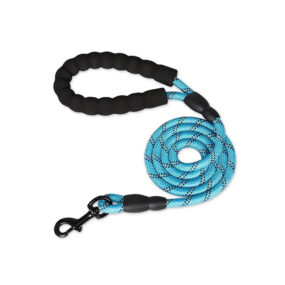 Smycz odblaskowa z liny dla psa 2m, 3m, 1,5m, niebieska, klasyczna smycz spacerowa, długa smycz z liny, smycz szkoleniowa