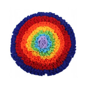 Mata węchowa dla psa, tęczowa, duża i kolorowa zabawka do węszenia, z antypoślizgowym spodem, solidna, zero-waste, multikolor, pies