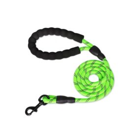 Smycz linowa dla psa z odblaskiem 3m, 2m, 1,5m, neonowo zielona, klasyczna smycz spacerowa, długa smycz z liny wspinaczkowej, smycz szkoleniowa
