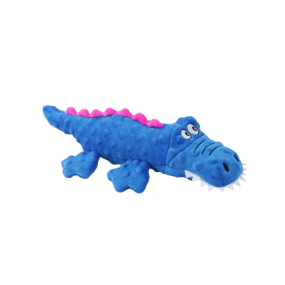 Maskotka krokodyl dla psa, niebieski, zabawka dla psa z minky, pluszak dla średniego psa, pluszowy gad, przytulanka aligator