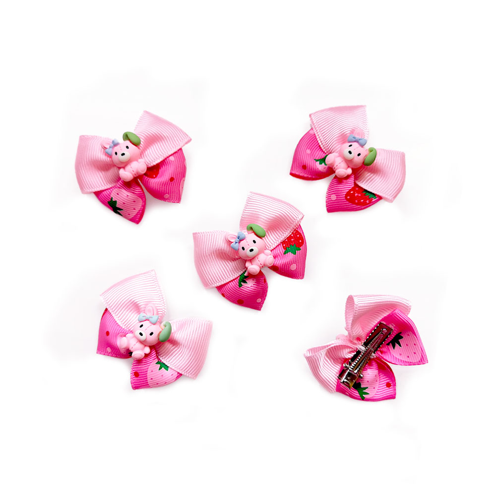 Kokardka dla psa Królik w truskawkach