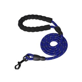 Linowa smycz dla psa odblaskowa, niebieski 3m, 2m, 1,5m, niebieska, ciemnoniebieska, klasyczna smycz spacerowa, długa smycz z liny, smycz szkoleniowa
