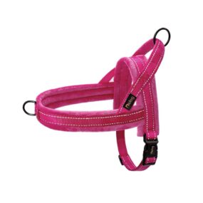 Szelki easy walk z podszyciem minky Didog fuksja, róż, wyściełane polarem minky, odblaskowe, norweskie