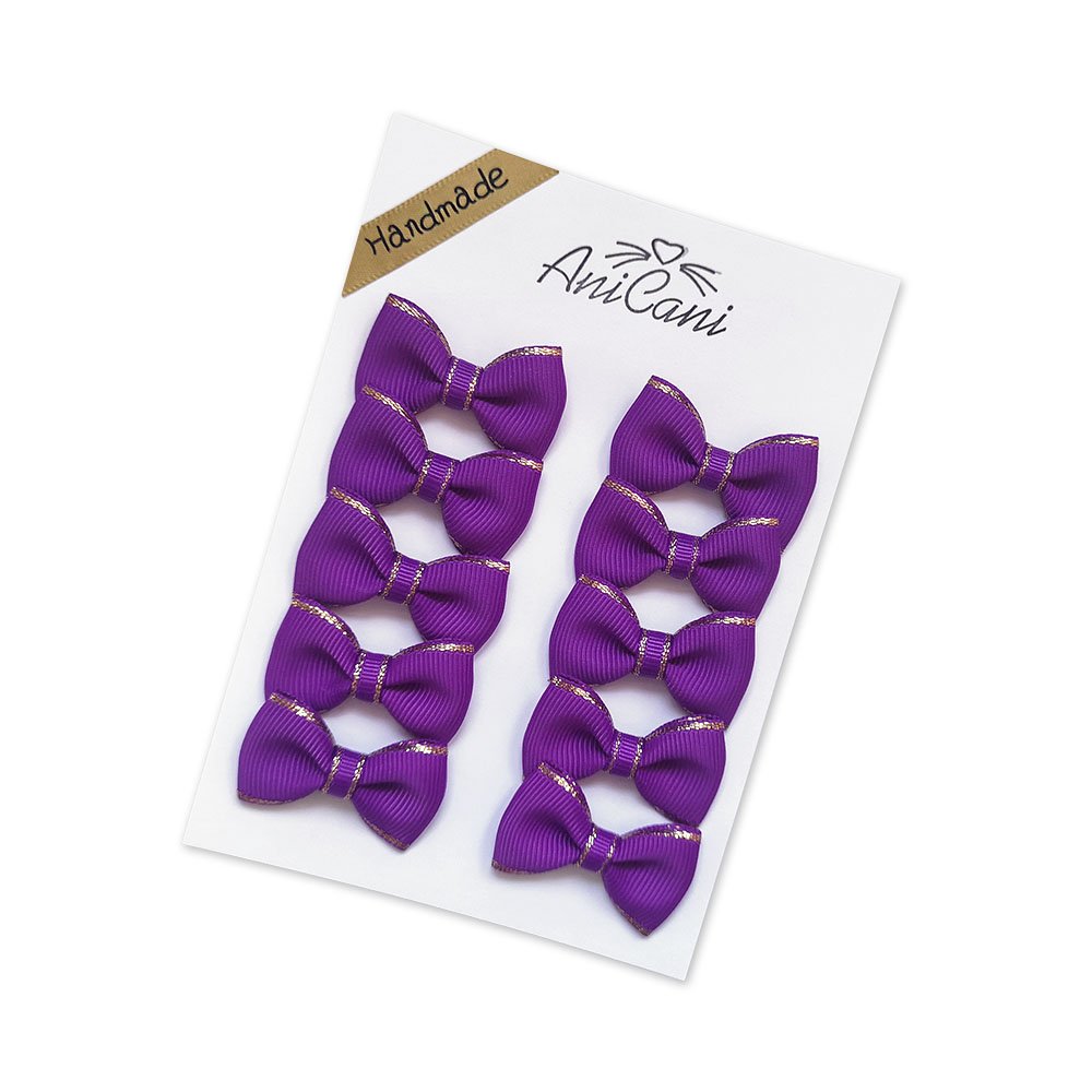 Ręcznie szyte kokardki dla koni, do grzywy, dla szczeniąt, ciemny fiolet, purpurowy, poznań