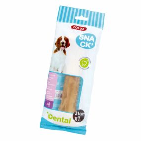 ZOLUX Kość prasowana z fluorem 21cm, naturalna przekąska dla psa, duża kość prasowana ze skóry bydlęcej