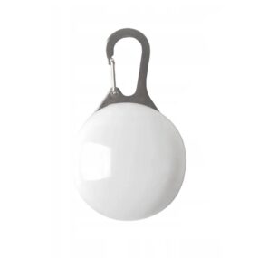 Świecąca zawieszka do obroży LED, biały, świecśca ledowa lampka na obrozę, szelki, ledowe światło na baterie dobrze widoczne w nocy, miga