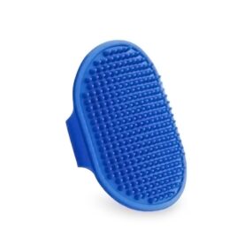 Szczotka masująca dla kota i psa, niebieska, gumowe zgrzebło dla psów krótkowłosych, szczotka do kąpieli