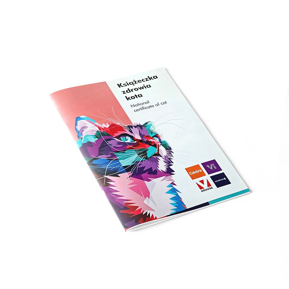 Książeczka zdrowia kota międzynarodowa Medivet, national certificate of cat, książeczka weterynaryjna dla kotów