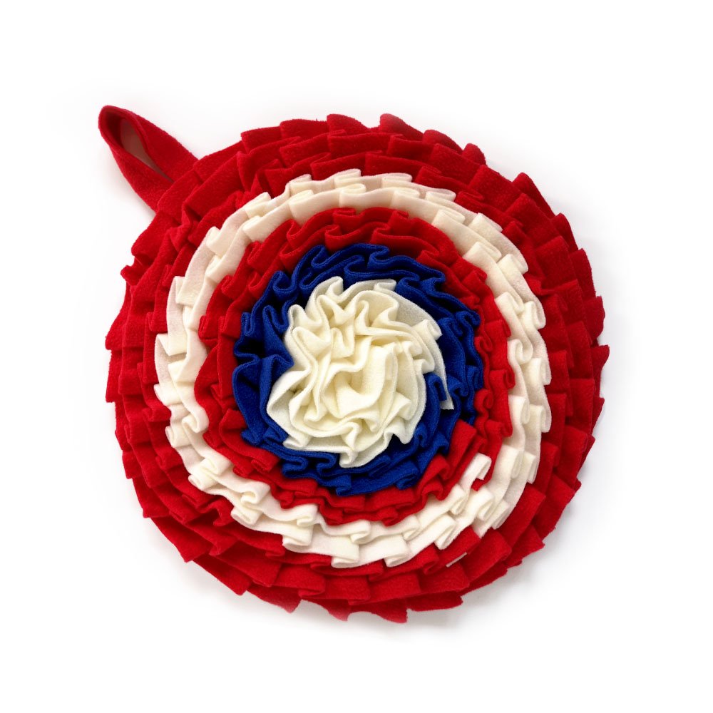 Mała mata do wąchania dla psa, czerwono-kremowa 35cm, dla małego psa, kota, dla psów miniaturowych, Yorka, Pinczera, Szpica