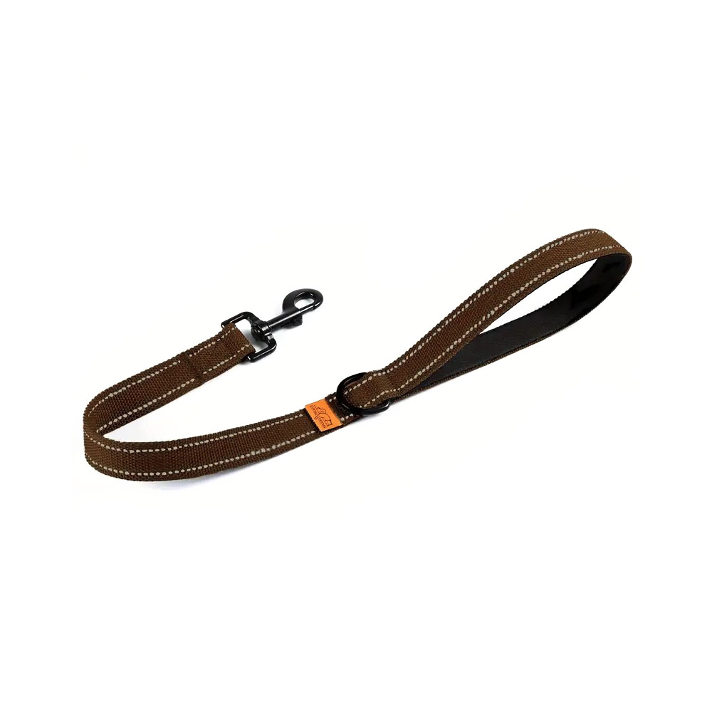 Odblaskowa smycz LynxKing 60 cm, brązowy