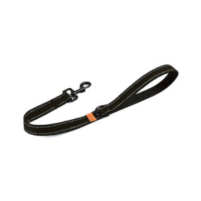 Odblaskowa, krótka smycz dla psa, Odblaskowa smycz LynxKing 60 cm, czarny
