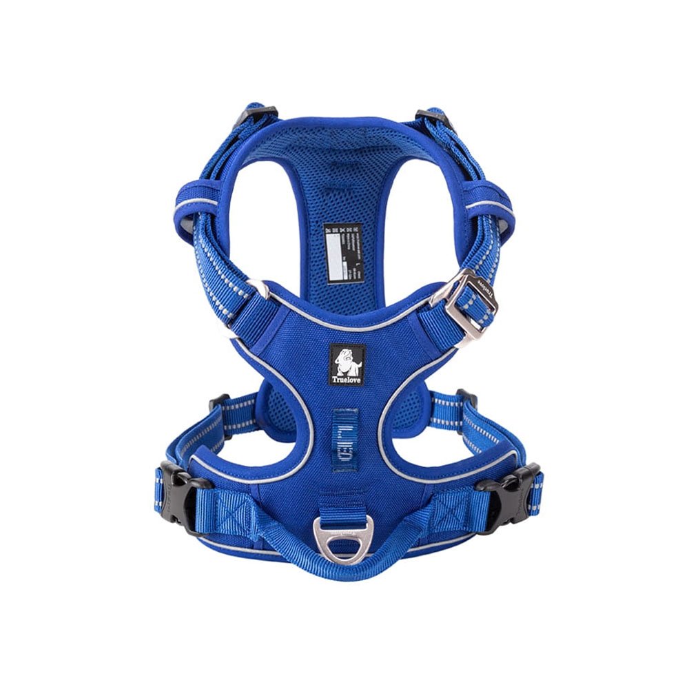 Truelove Front Line Premium szelki dla psa, niebieski, chabrowy, szelki z zapięciem z przodu, wzmocniony puszorek z rączką, szelki z funkcją easy walk