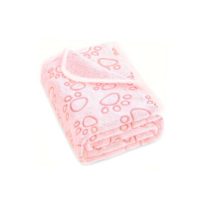 Kocyk w łapki dla zwierząt, różowy, koc, kot, pies, królik