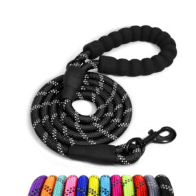 Miejska smycz linowa dla psa 180 cm, w 12 kolorach do wyboru, z kółkiem na akcesoria