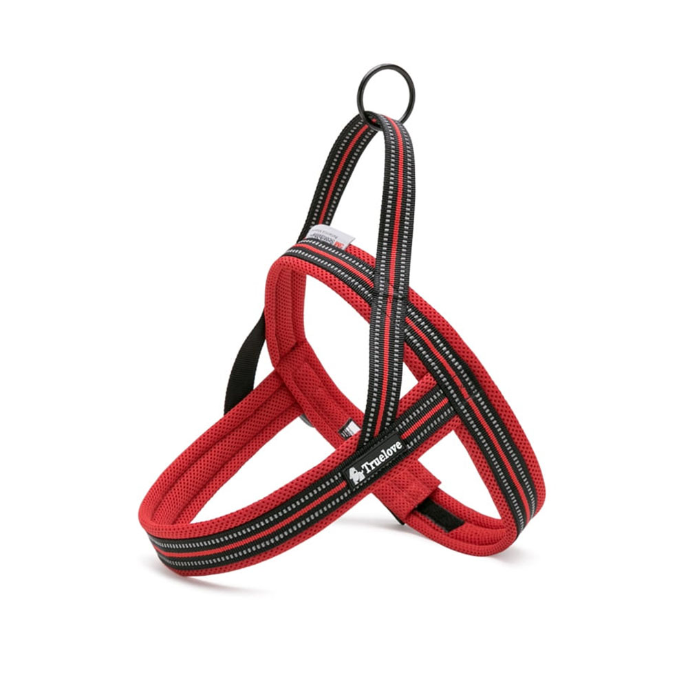 Truelove-Active-szelki-dla-psa-czerwone-czerwono-czarny-typu-norweskiego-odblaskowe-rozmiary-XXXS-XXS-XS-S-M-L-XL